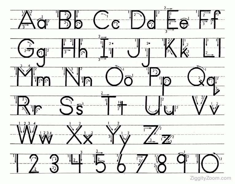 Alphabet tracing worksheet
