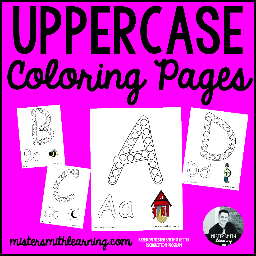 Uppercase coloring pages â mister smith learning