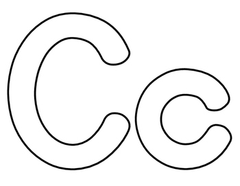 Full page alphabet coloring sheets upper case and lower case together