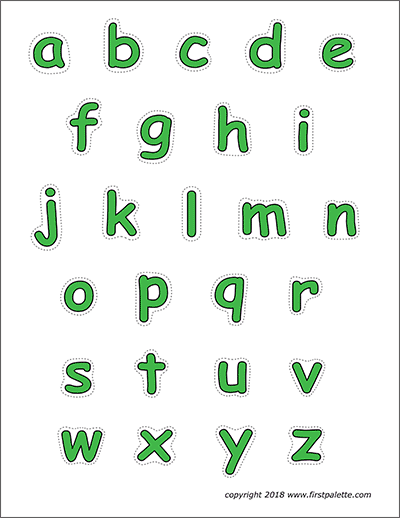 Alphabet lower case letters free printable templates coloring pages