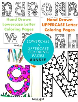 Uppercase coloring pages tpt