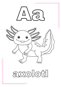 Alphabet coloring pages for toddlers with animals zoo animals book for kids