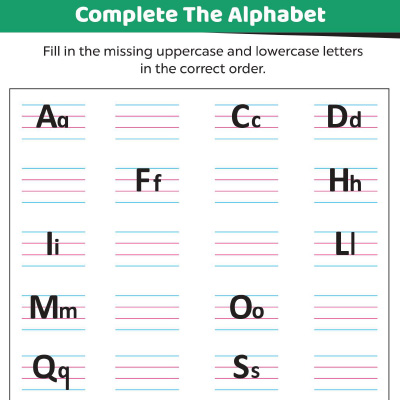 Fill in the missing uppercase and lowercase letters