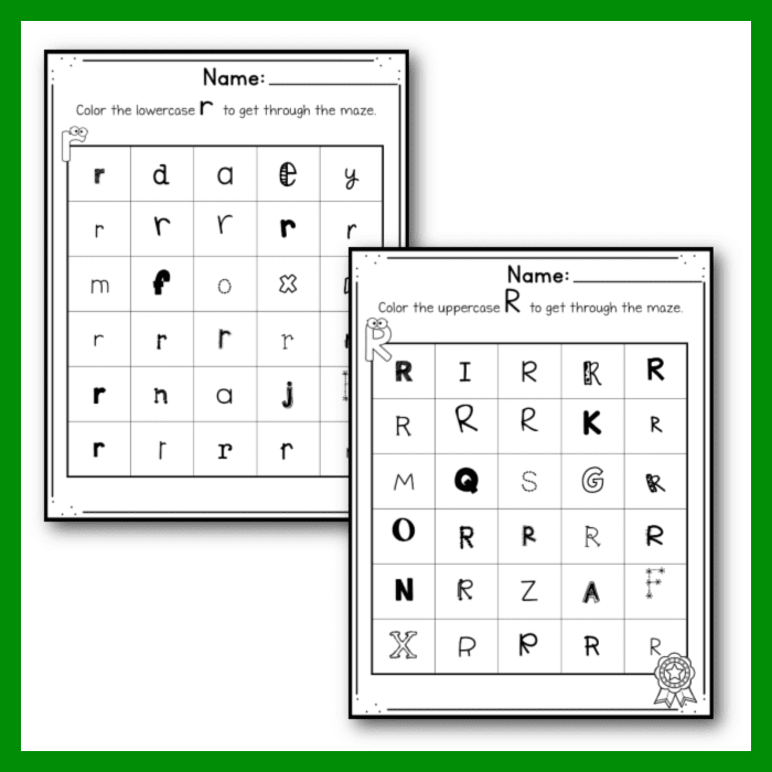 Free printable letter r worksheets tracing letter recognition alphabet sounds