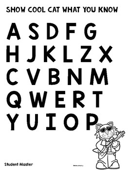 Capital letter recognition assessment screener for preschool kindergarten