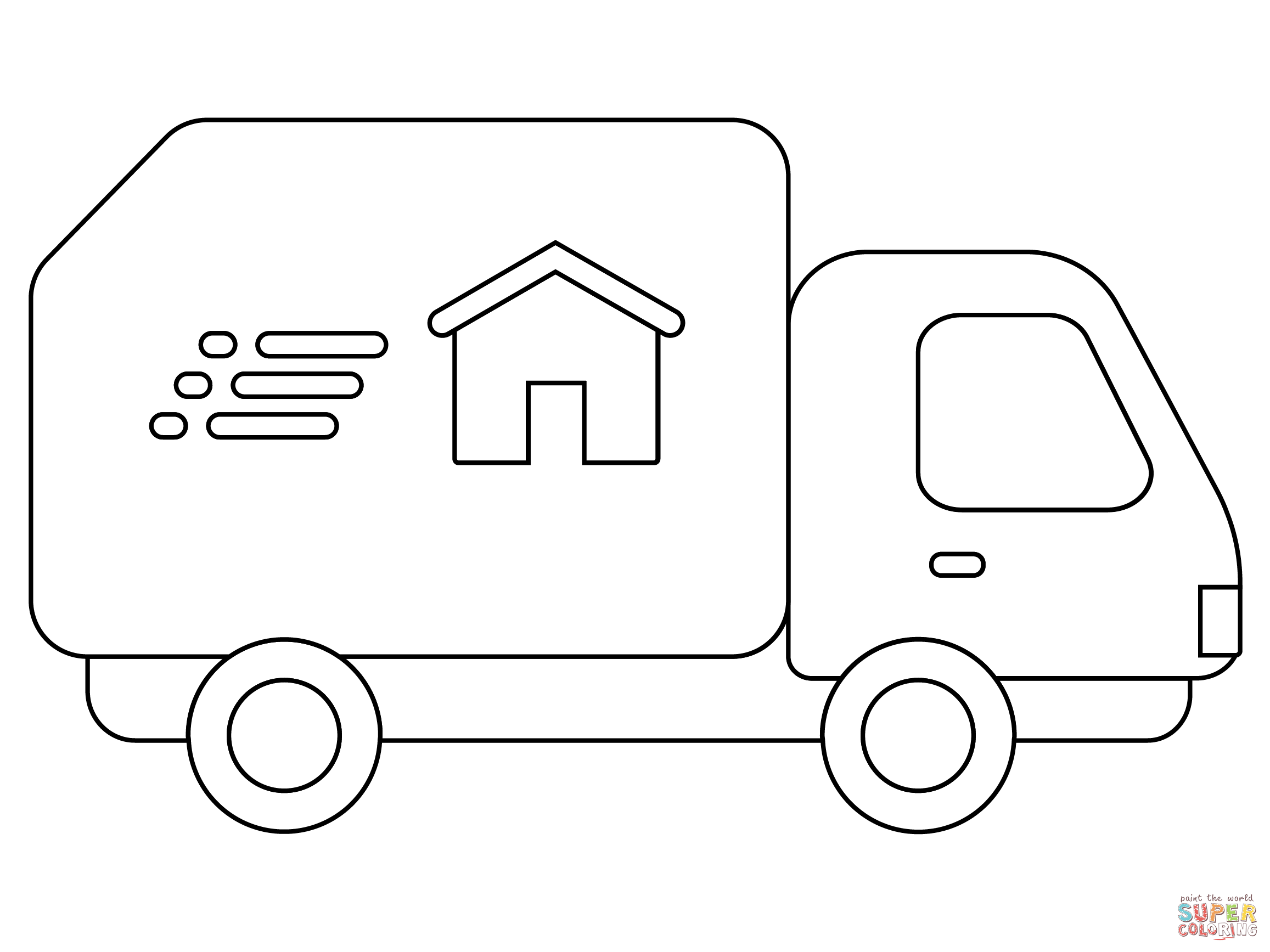 Moving truck coloring page free printable coloring pages