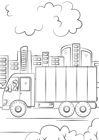 Delivery truck coloring page free printable coloring pages