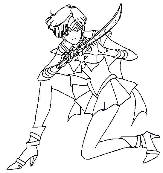 Sailor uranus coloring page by paramourphoenix on