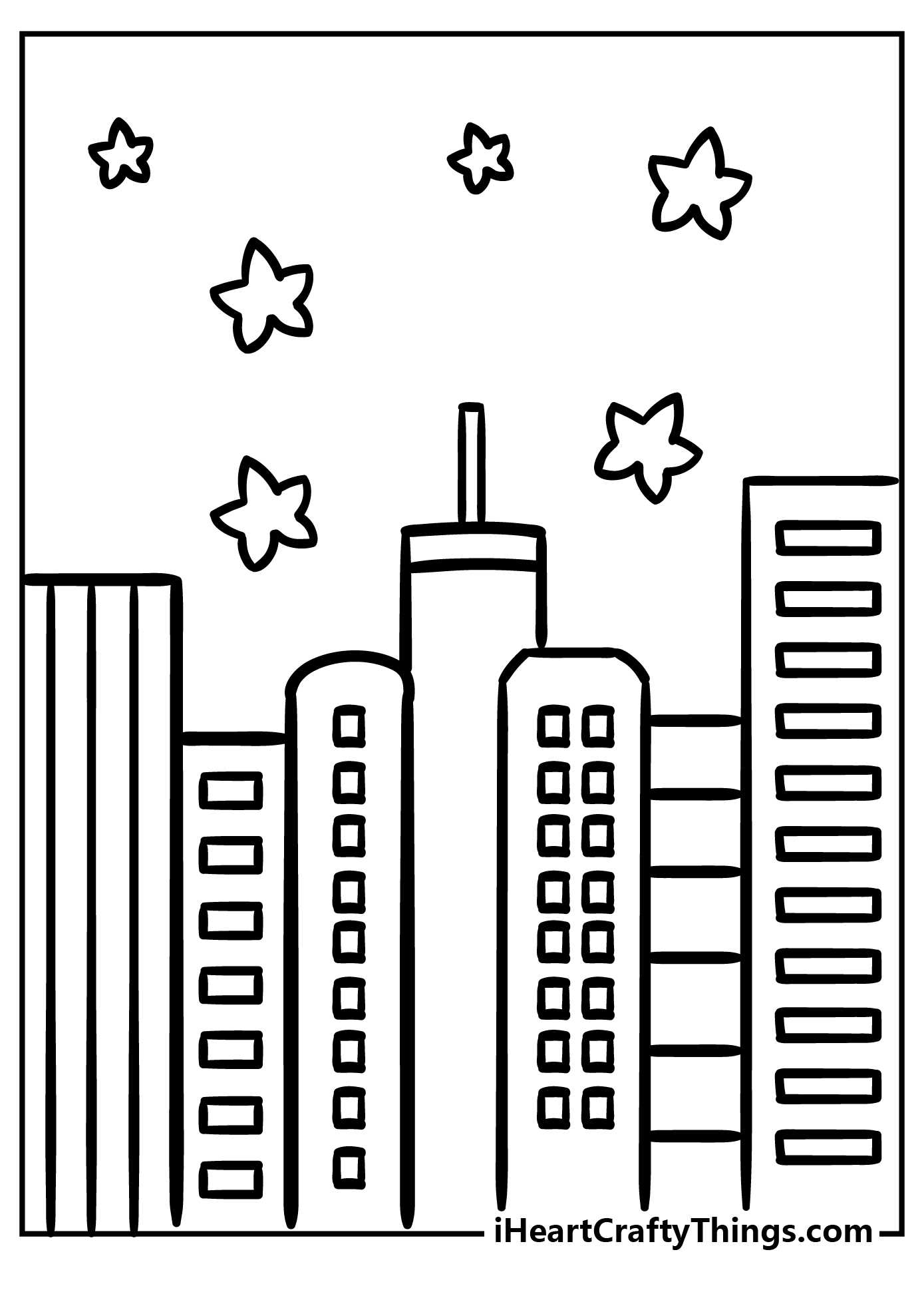 City coloring pages free printables