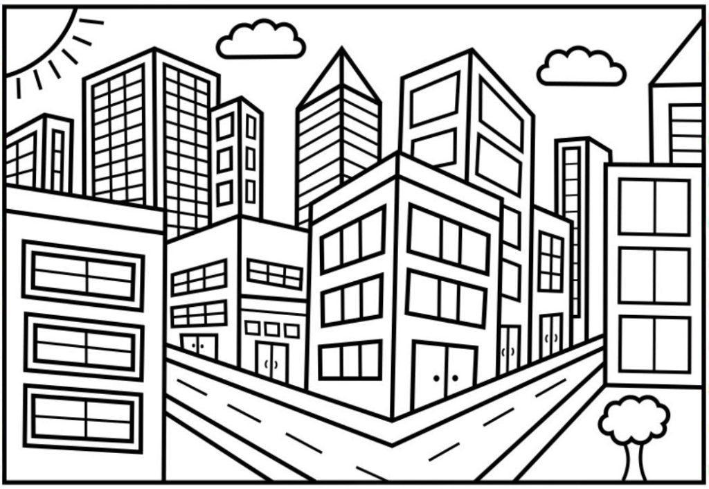 Color your own urban landscape the therapeutic benefits of a cityscape coloring page