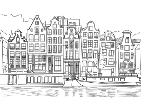 City buildings coloring page free printable coloring pages