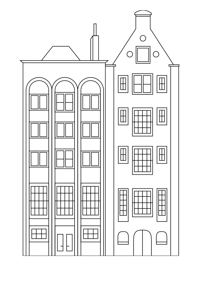 City coloring pages