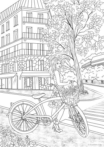 Cycling in the city â favoreads coloring club