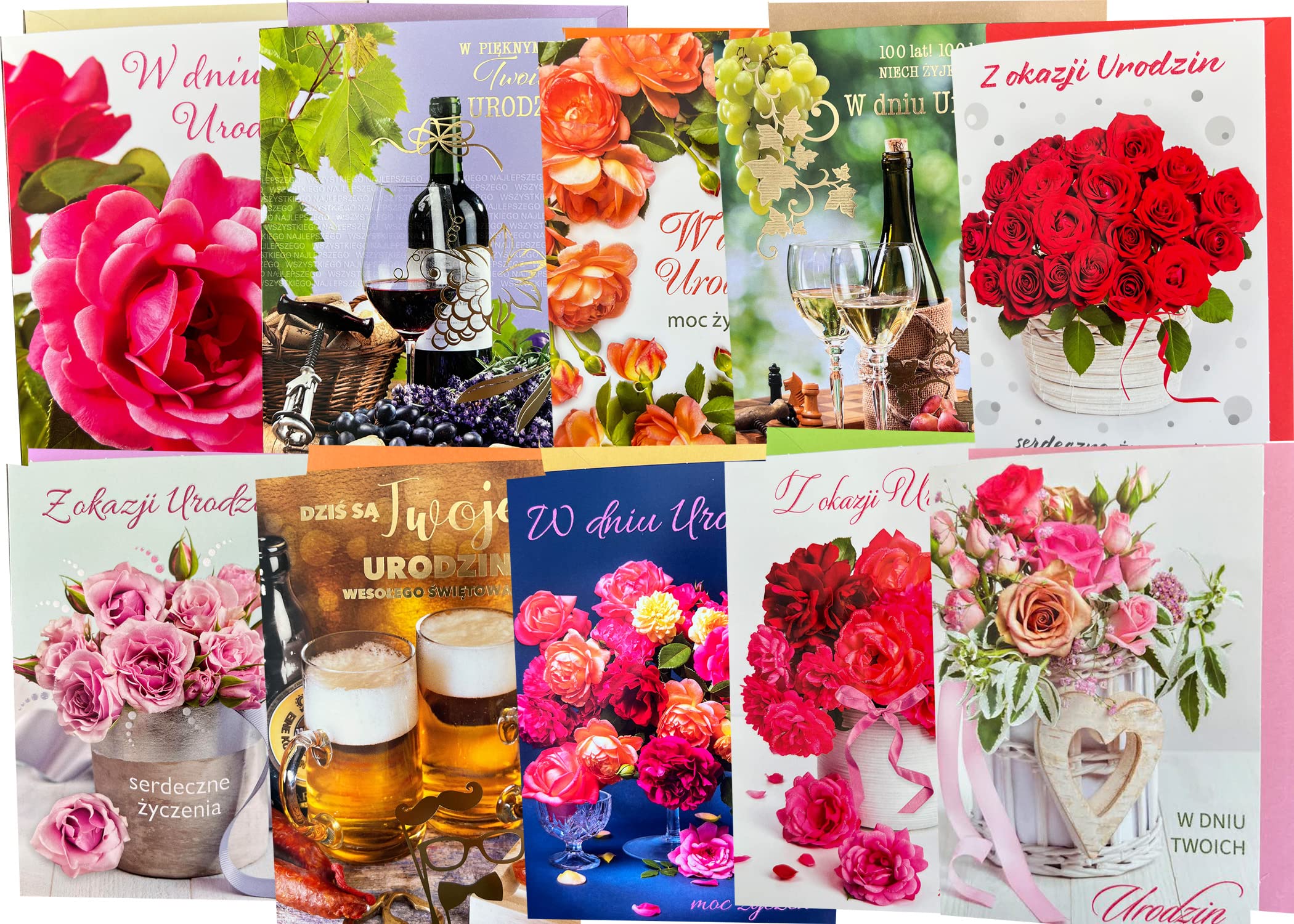 Pc birthday cards szt kartki urodzinowe mix polskie kartki urodzinowe mix office products