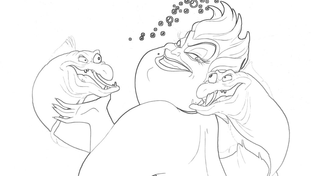 Ursula flotsam jetsam coloring page by richard on