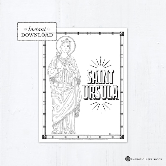 Catholic coloring page saint ursula coloring page catholic