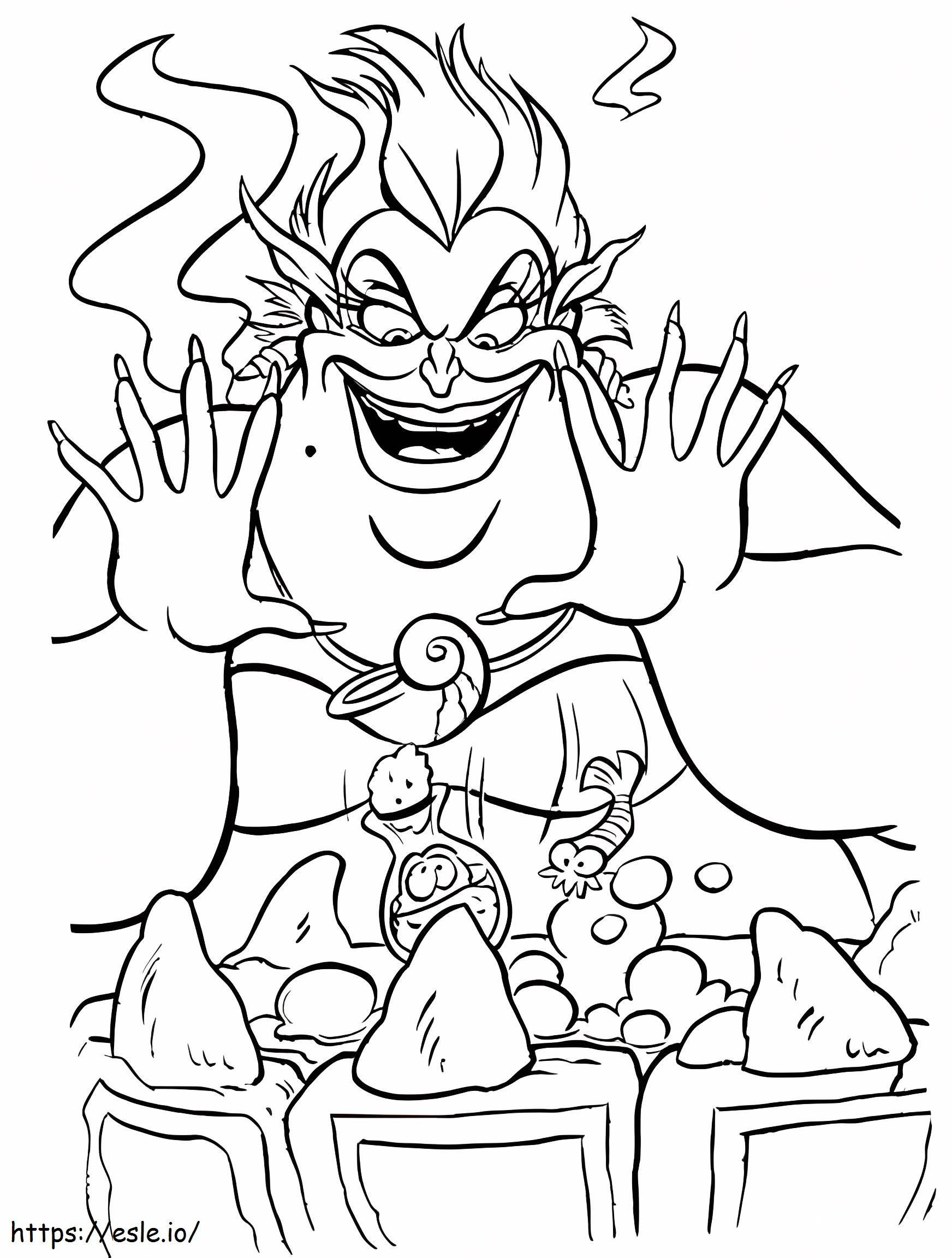 Disney ursula coloring page