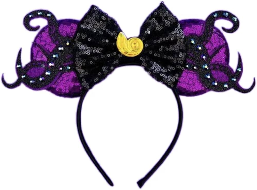 Clgift ursula minnie earspick your color halloween minnie ears purple minnie ears rainbow sparkle mouse earsclassic red sequin minnie ears ursula clothing shoes jewelry