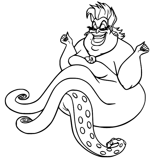 Ursula the sea witch coloring page