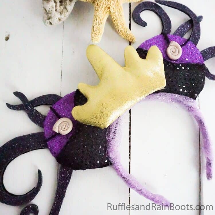 These little mermaid ursula mickey ears are wickedly delightful and fun
