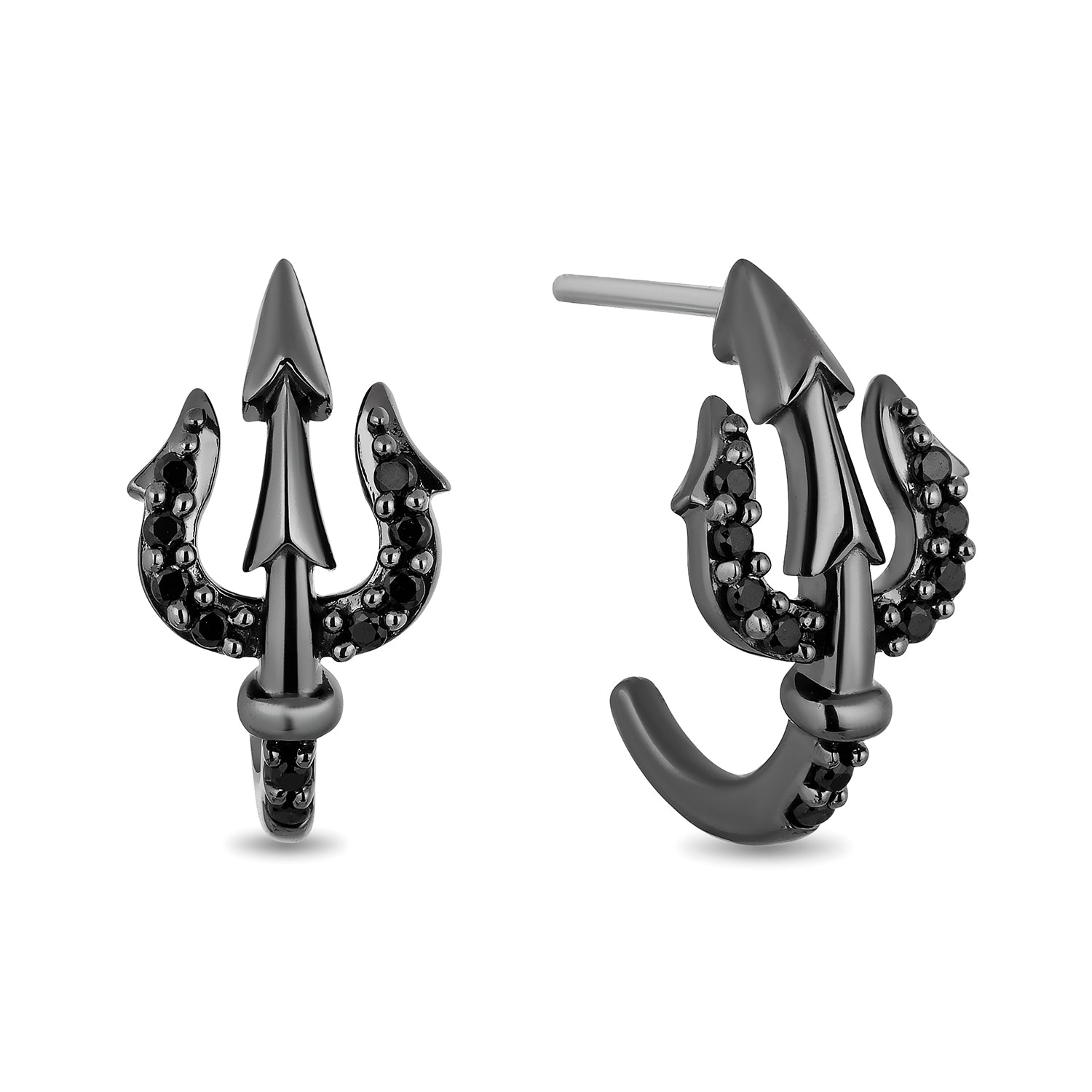 Disney ursula inspired diamond earrings black rhodium cttw enchanted disney fine jewelry