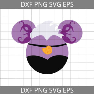 Ursula mickey mouse head svg cricut file clipart svg png eps dxf