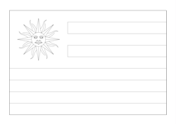 Uruguay flag coloring