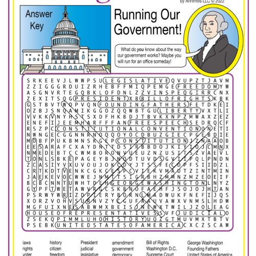 Constitution day activity set and government word search made by teachers