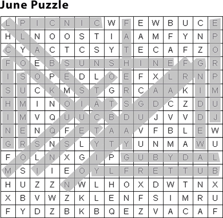 Word search puzzle answers education world