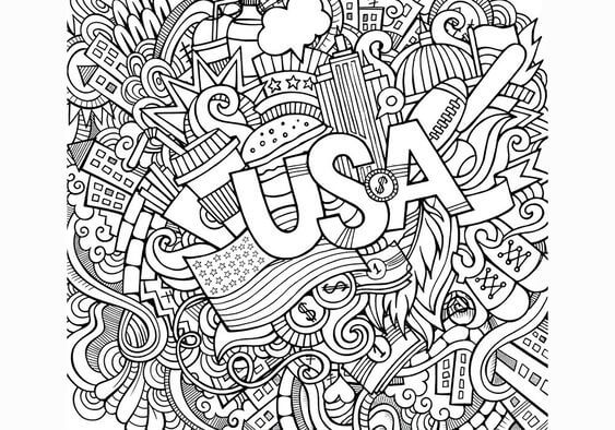 Printable independence day th of july coloring pages