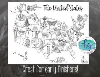 United states coloring page by history gal tpt