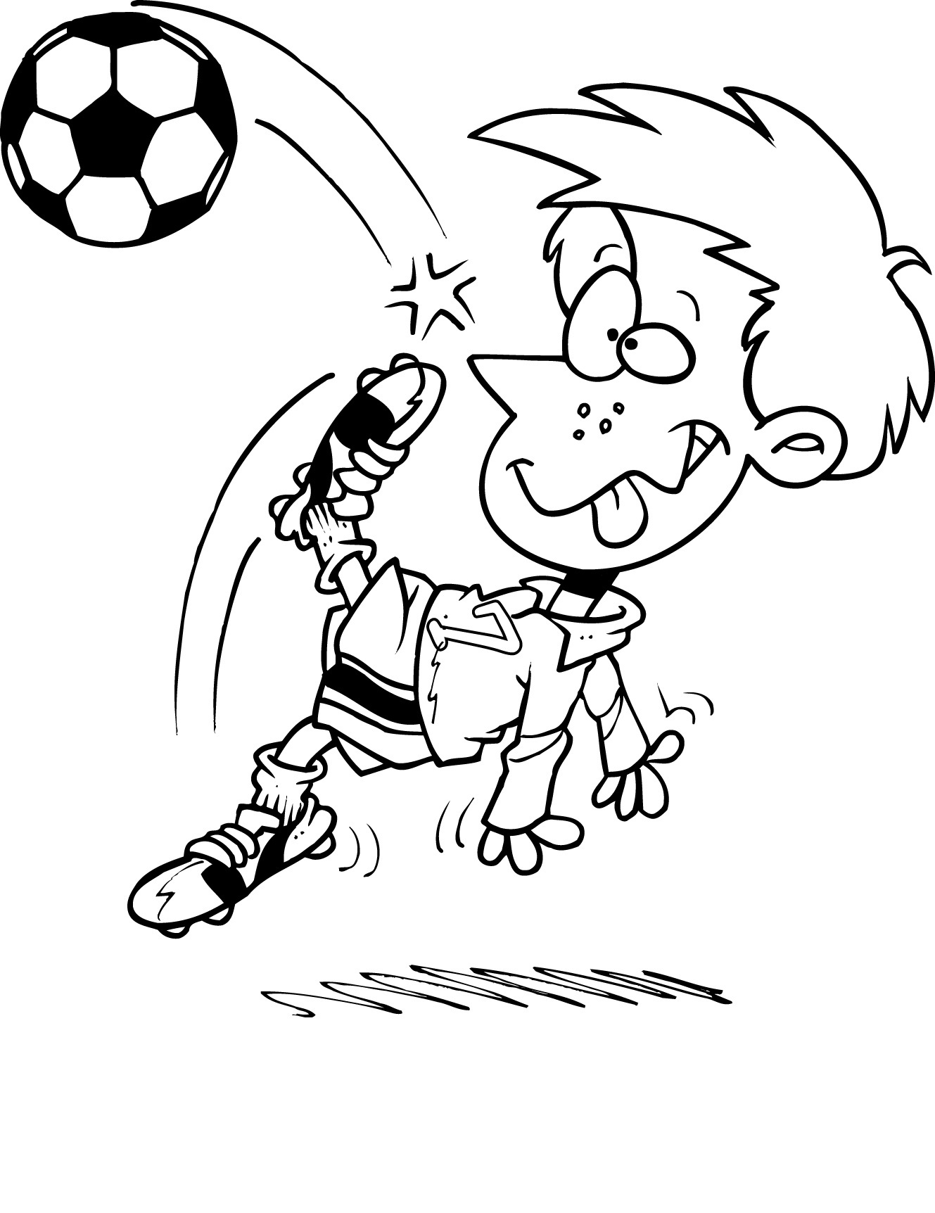 Coloring pages free printable soccer coloring for kids
