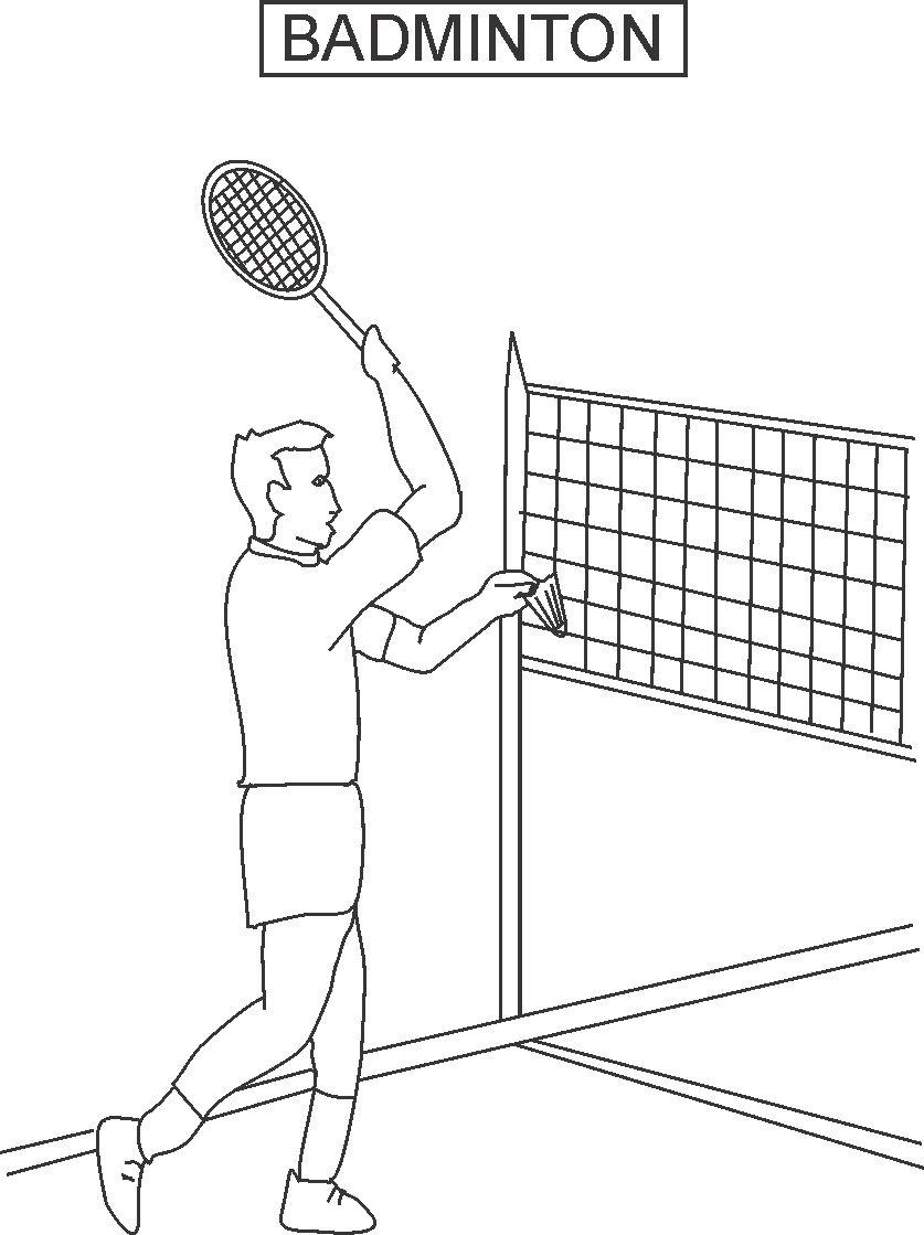 Badminton coloring pages