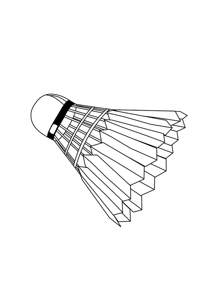 Badminton coloring pages