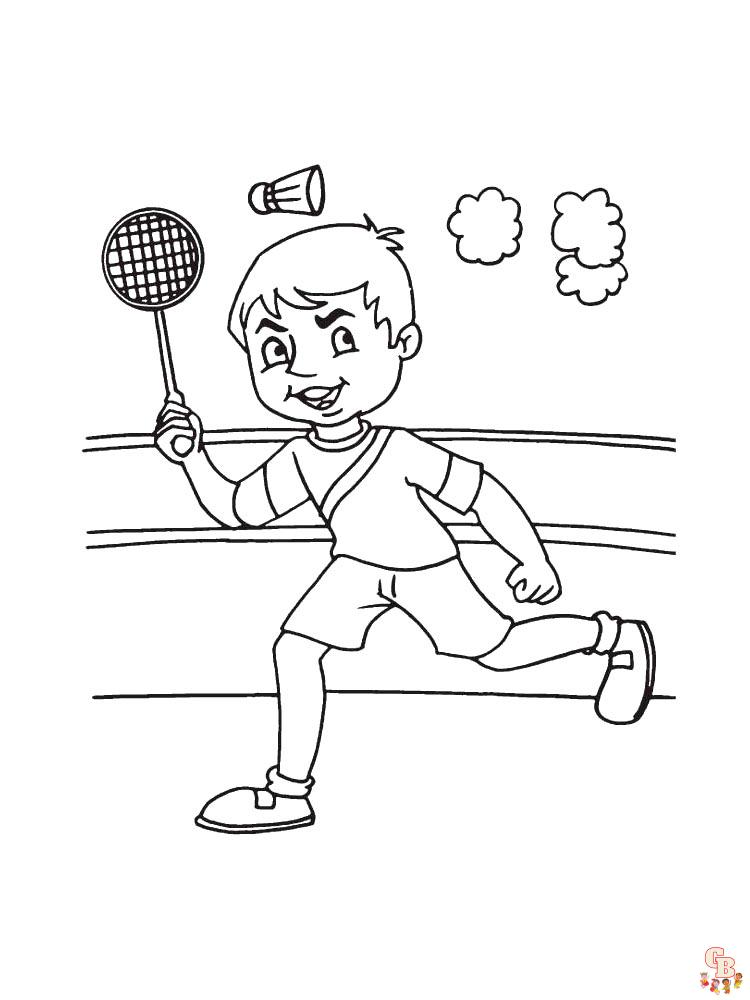 The top badminton coloring pages for kids