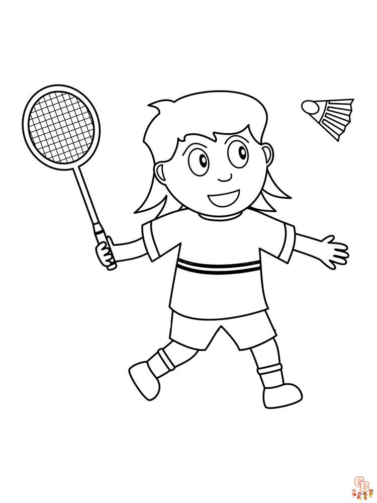 The top badminton coloring pages for kids