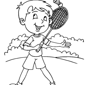 Badminton coloring pages printable for free download