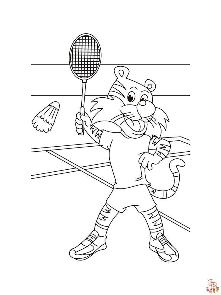 The top badminton coloring pages for kids