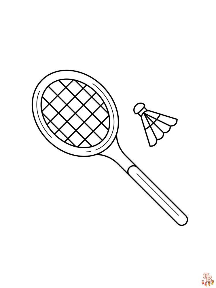 The top badminton coloring pages for kids