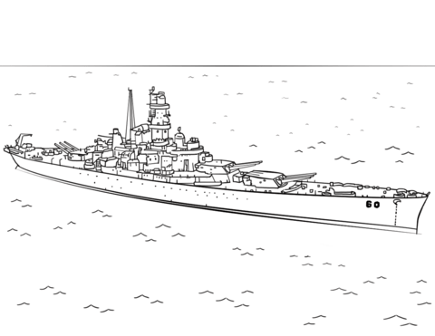 Uss alabama coloring page free printable coloring pages