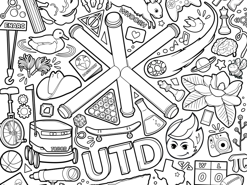 The ultimate utd coloring page