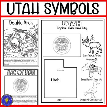 Utah symbols coloring pages flag