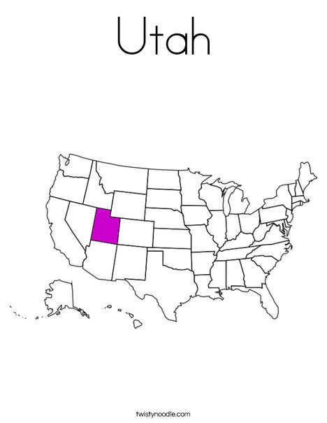 Utah coloring page