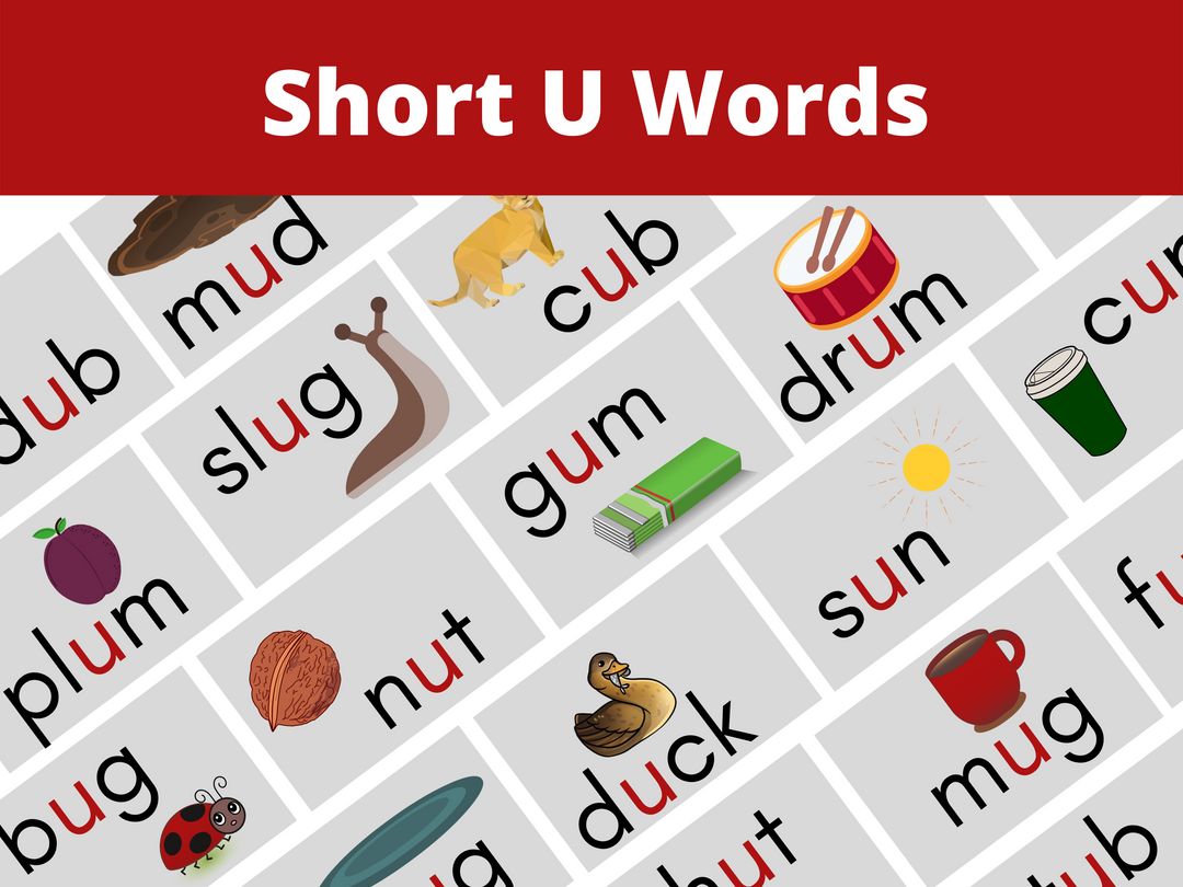 Short u sounds word lists decodable passages activities