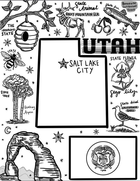 Utah coloring pages