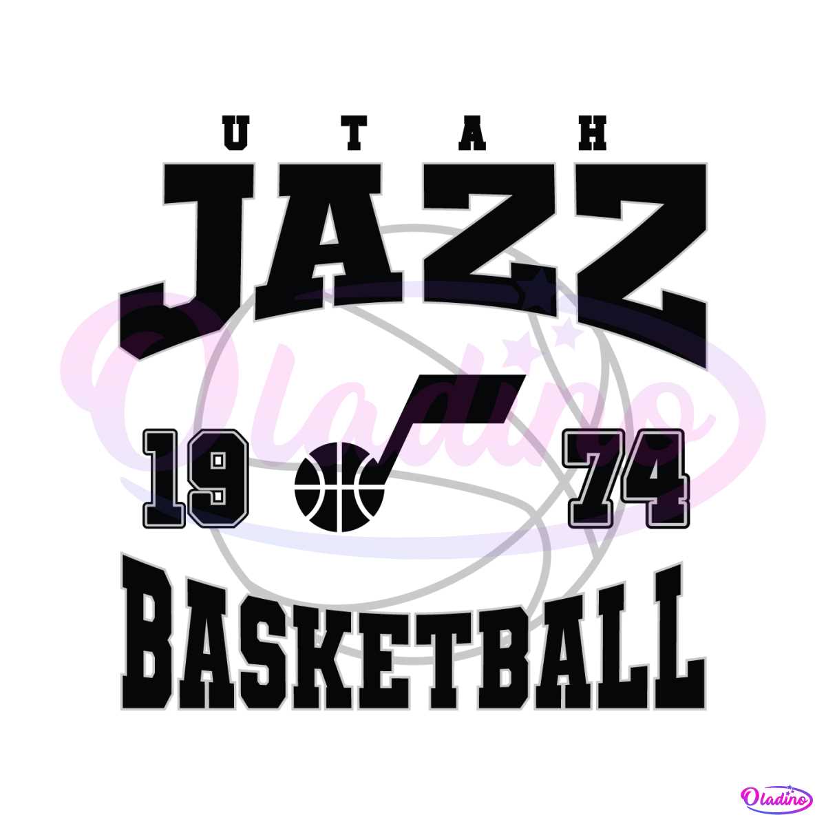 Vintage utah jazz basketball svg
