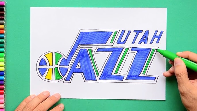Ðhow to draw utah jazz logo drawing utah jazz ust see