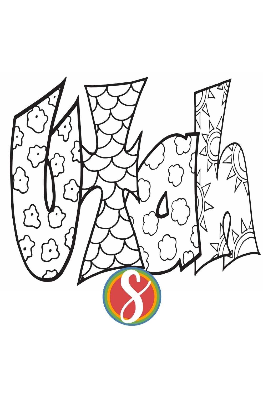Free utah coloring pages â stevie doodles