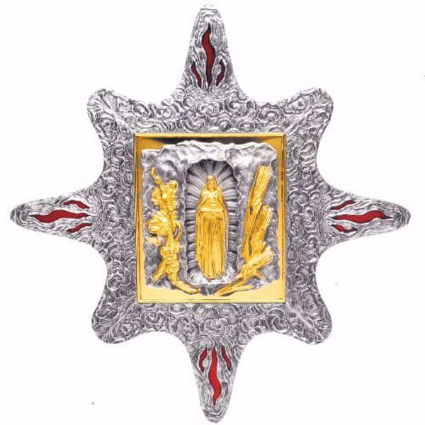 Wall mounted tabernacle cm x x inch ears of wheat grapes jesus in brass with bicolor door gold silver for church