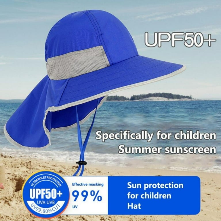 Pretty y summer children sun hat kids outdoor neck ear cover anti uv protection beach caps kids boy girl travel flap cap